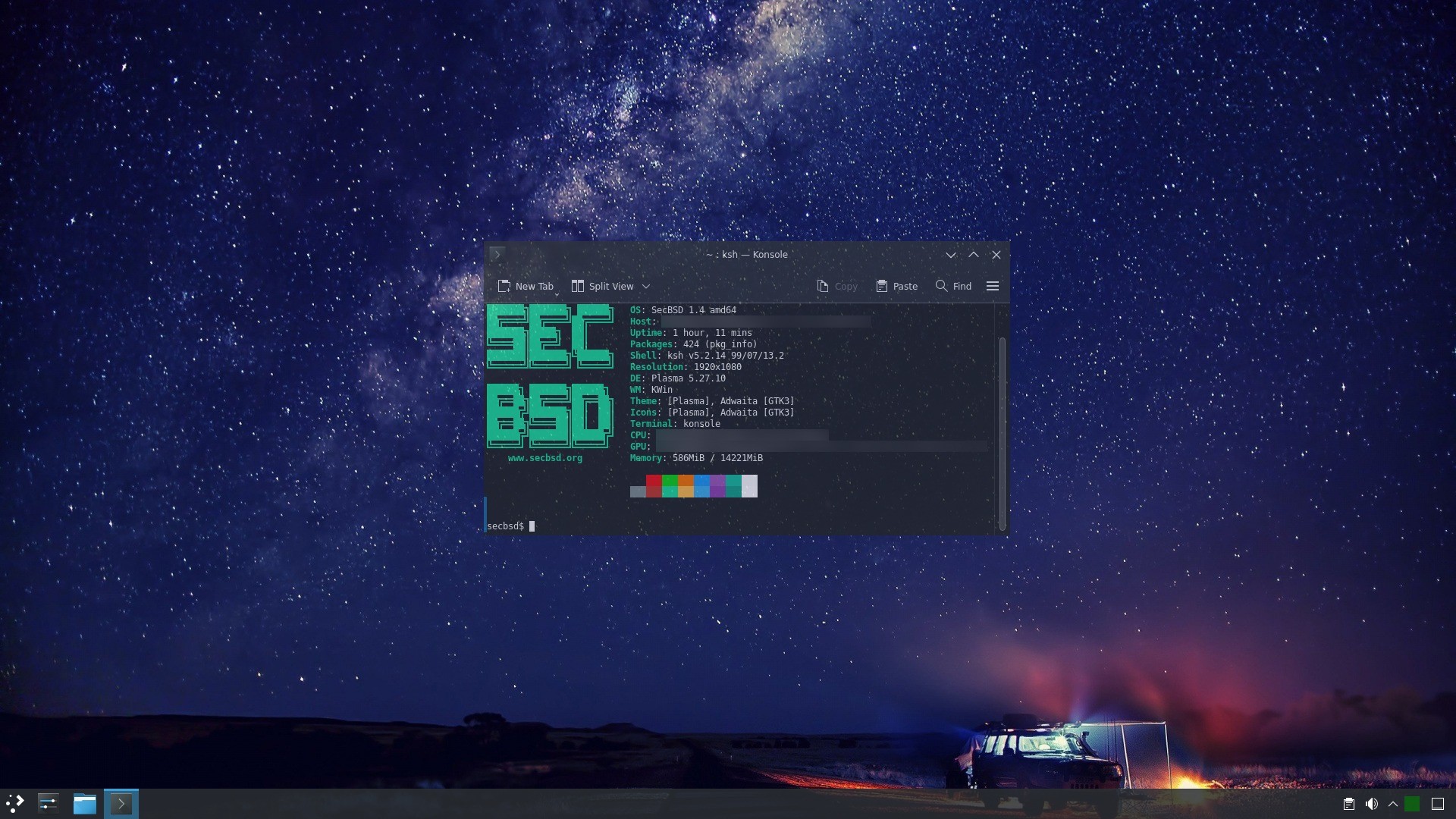 SecBSD KDE Plasma